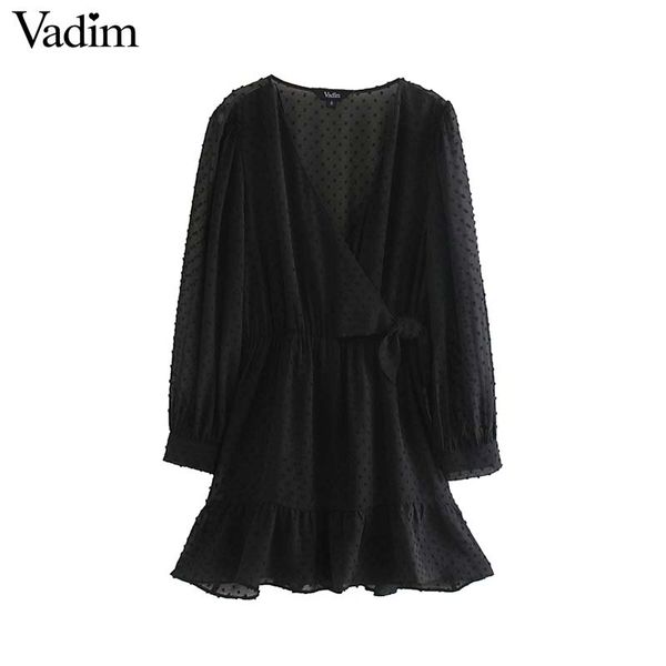 vadim women sweet chiffon black mini dress elastic waist bow tie sashes long sleeve female casaul elegant dresses vestidos kb171, Black;gray
vadim women sweet chiffon black mini dress elastic waist bow tie sashes long sleeve female casaul elegant dresses vestidos kb171, Black;gray