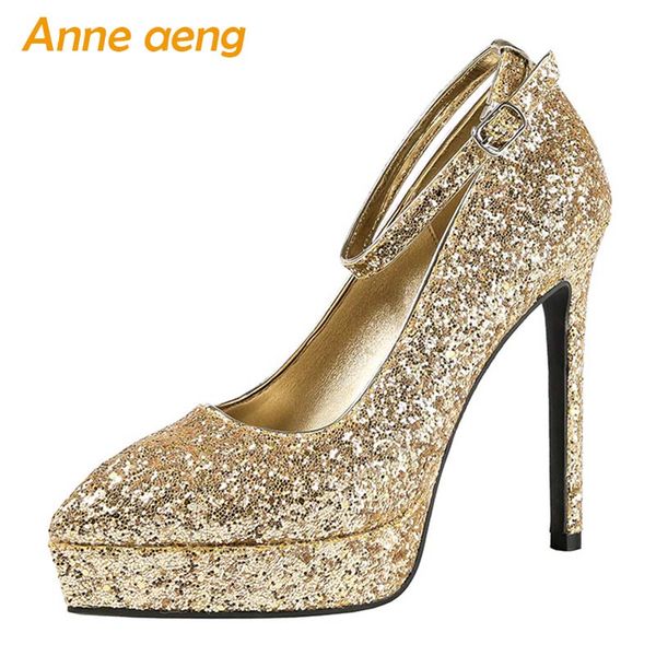 2019 new women pumps high thin heel pointed toe shallow bling ladies bridal wedding women platform shoes gold high heels, Black
2019 new women pumps high thin heel pointed toe shallow bling ladies bridal wedding women platform shoes gold high heels, Black