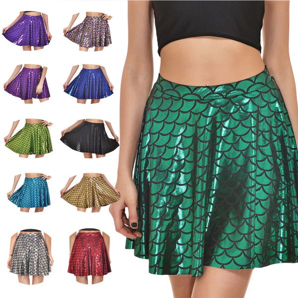 fashion shinning metallic beauty contest pageant party prom stage a-line base pleated scale short skirt, Black
fashion shinning metallic beauty contest pageant party prom stage a-line base pleated scale short skirt, Black
