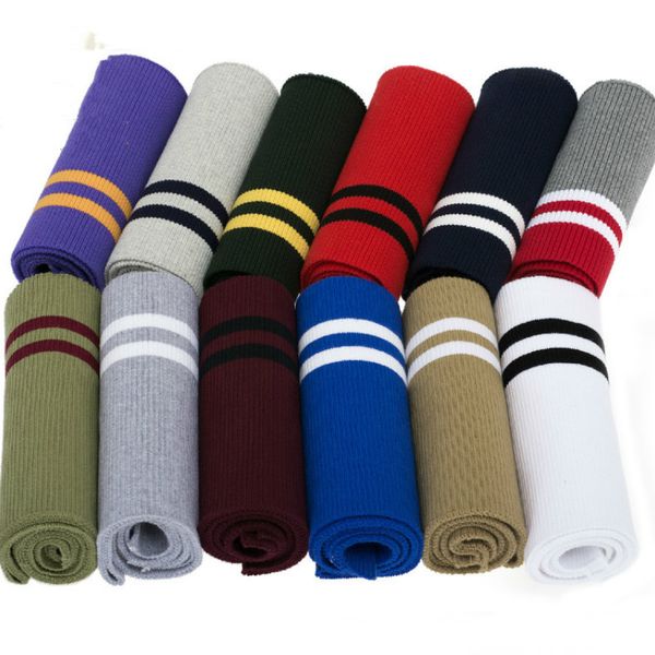 thick stripe stretch knitted neckline cuff waistband leg arms rib baseball clothes fabric for garment accessories, Black;white
thick stripe stretch knitted neckline cuff waistband leg arms rib baseball clothes fabric for garment accessories, Black;white