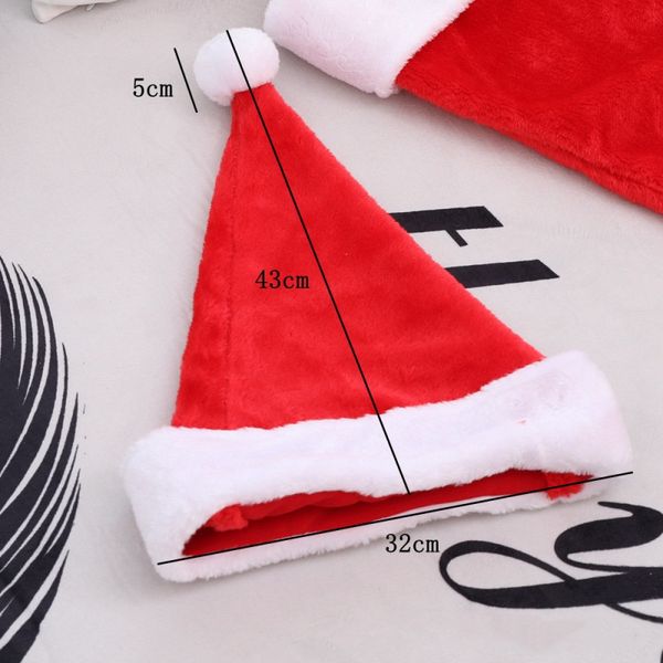 1pcs43x32cm christmas high-grade soft short plush christmas hat big ball thick santa claus hat holiday supplies santa
1pcs43x32cm christmas high-grade soft short plush christmas hat big ball thick santa claus hat holiday supplies santa