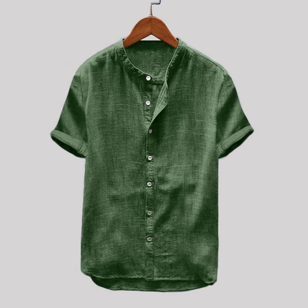 casual shirts summer brand shirt short sleeve loose thin cotton linen shirt male fashion solid color trend o-neck mens clothing, White;black
casual shirts summer brand shirt short sleeve loose thin cotton linen shirt male fashion solid color trend o-neck mens clothing, White;black