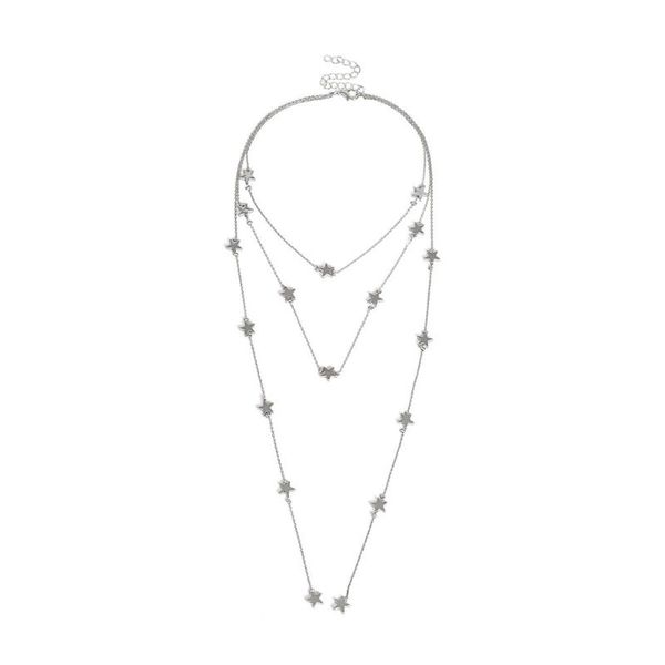 1 Pcs Creative Design Simple Multi Layer Star Tassel Choker Necklace Women Personality Fashion Jewelry Statement Necklaces, Silver
1 Pcs Creative Design Simple Multi Layer Star Tassel Choker Necklace Women Personality Fashion Jewelry Statement Necklaces, Silver