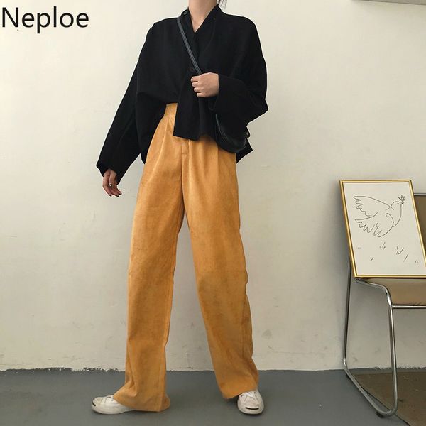 women's pants & capris neploe corduroy wide leg 2021 spring korean solid long trousers zipper button stretch high waist women 58669, Black;white
women's pants & capris neploe corduroy wide leg 2021 spring korean solid long trousers zipper button stretch high waist women 58669, Black;white