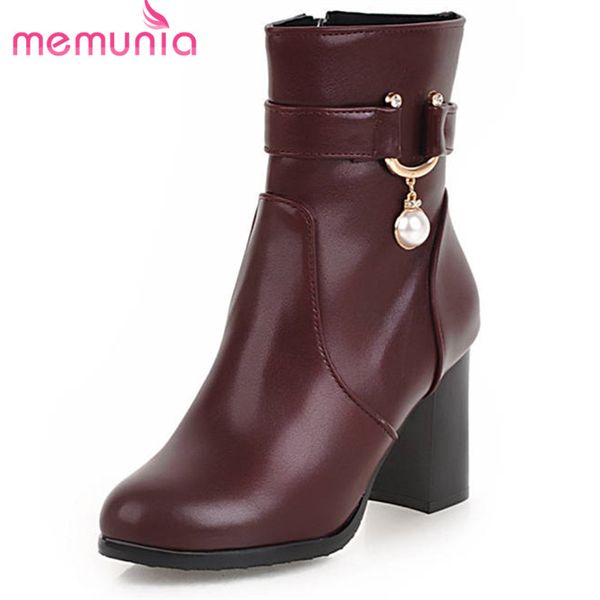 memunia 2018 new arrival autumn winter ankle boots women zipper round high heels boots elegant dress shoes woman big size 34-48, Black
memunia 2018 new arrival autumn winter ankle boots women zipper round high heels boots elegant dress shoes woman big size 34-48, Black