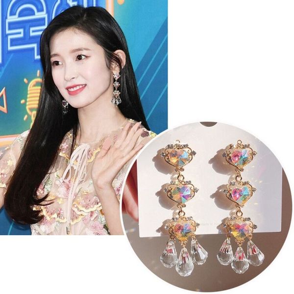 mengjiqiao 2019 korean star new shiny colorful zircon heart drop earrings for women tassel crystal vintage long pendientes gifts, Silver
mengjiqiao 2019 korean star new shiny colorful zircon heart drop earrings for women tassel crystal vintage long pendientes gifts, Silver