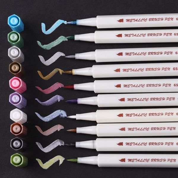 10pcs assorted metallic paint marker pen markers set of 10 colors diy brush, Silver
10pcs assorted metallic paint marker pen markers set of 10 colors diy brush, Silver