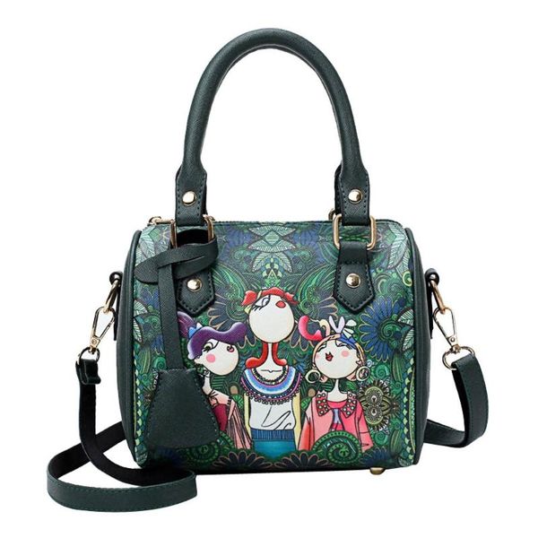 fashion women's green character handbag forest ladies casual shoulder bag headset bag boston bags handtas
fashion women's green character handbag forest ladies casual shoulder bag headset bag boston bags handtas