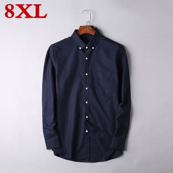 men's casual shirts 8xl plus size men long sleeved solid shirt slim fit male social business dress brand clothing soft comfortable, White;black
men's casual shirts 8xl plus size men long sleeved solid shirt slim fit male social business dress brand clothing soft comfortable, White;black