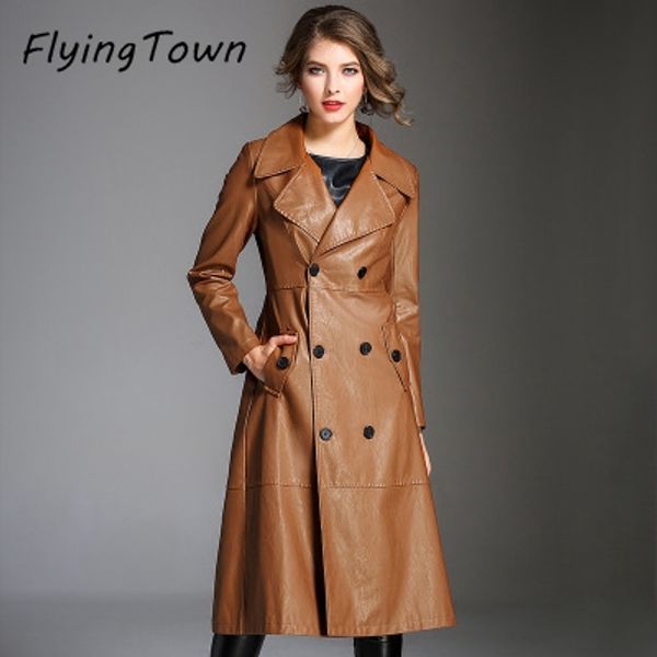 flyingtown long pu leather coat for women plus size -xxxl turn-down collar double breasted black/khaki/green slim female trench, Tan;black
flyingtown long pu leather coat for women plus size -xxxl turn-down collar double breasted black/khaki/green slim female trench, Tan;black