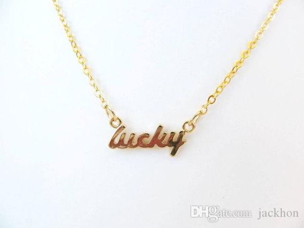 10pcs- n122 gold silver simple lucky word necklace tiny stamped lucky letters necklace good luck necklaces for friends gifts
10pcs- n122 gold silver simple lucky word necklace tiny stamped lucky letters necklace good luck necklaces for friends gifts