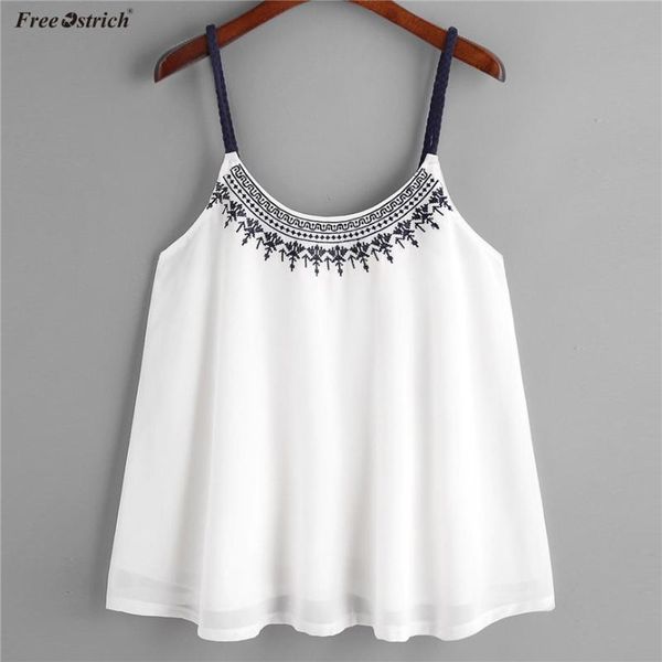 women's tanks & camis ostrich white chiffon women sleeveless embroidery short shirt female casual brief summer tank n30
women's tanks & camis ostrich white chiffon women sleeveless embroidery short shirt female casual brief summer tank n30