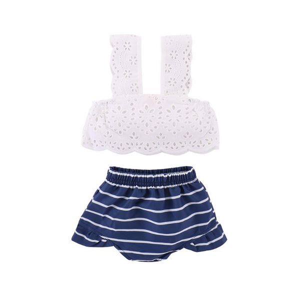 summer kids girls hollowed-out sleeveless sun-striated short pantskirt two-piece suit set, White
summer kids girls hollowed-out sleeveless sun-striated short pantskirt two-piece suit set, White