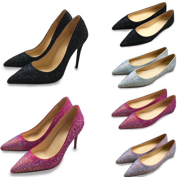 Designer Women High Heels Shoes Red Bottom Real Leather Crystal Pointed Toe Pumps 8cm Sexy Girl Wedding Shoes Party Dress shoes US 9
Designer Women High Heels Shoes Red Bottom Real Leather Crystal Pointed Toe Pumps 8cm Sexy Girl Wedding Shoes Party Dress shoes US 9