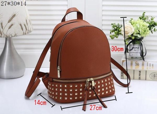 fashion men travel rivet backpack style designer women pu knapsack outdoor nail backpack brown women large capacity handbags
fashion men travel rivet backpack style designer women pu knapsack outdoor nail backpack brown women large capacity handbags