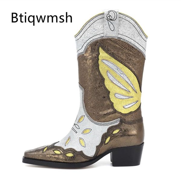 2020 butterfly embroidery ankle boots women square toe gold silver leather high heel boots woman cowboy western, Black
2020 butterfly embroidery ankle boots women square toe gold silver leather high heel boots woman cowboy western, Black