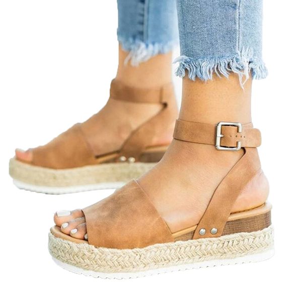 casual women rubber sole studded wedge buckle ankle strap open toe ladies sandles, Black
casual women rubber sole studded wedge buckle ankle strap open toe ladies sandles, Black
