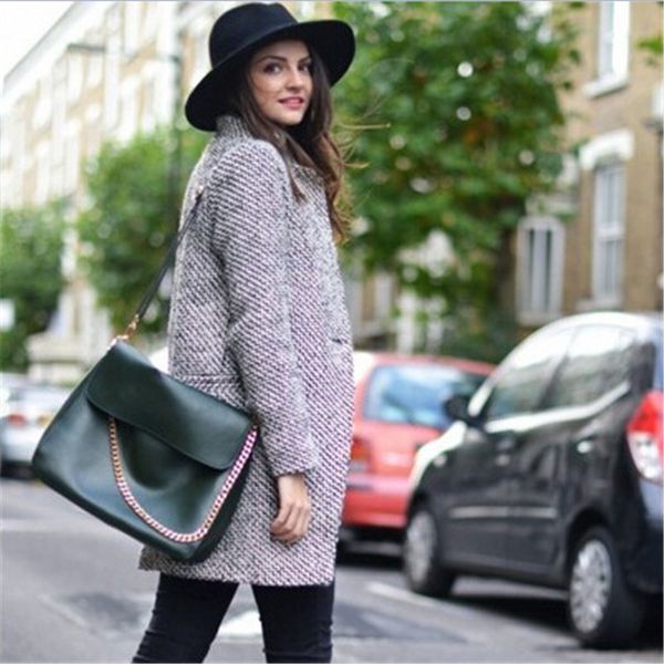 winter coat women 2019 casual plaid female coat long sleeve turn-down collar outwear jacket autumn winter elegant overcoat, Black
winter coat women 2019 casual plaid female coat long sleeve turn-down collar outwear jacket autumn winter elegant overcoat, Black