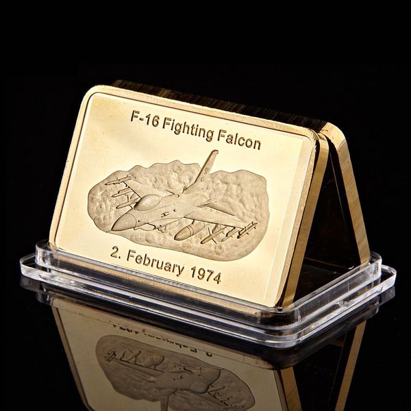 gold plated challenge bar us air force f-16 fighting falcon metal 999 1oz souvenir bullion collectible
gold plated challenge bar us air force f-16 fighting falcon metal 999 1oz souvenir bullion collectible
