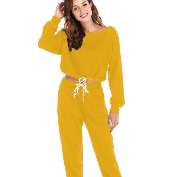 spring women yellow workout sweatsuit drawstring two-piece set female tracksuit girls 2 piece sets ladies outfits sportwear hot, White
spring women yellow workout sweatsuit drawstring two-piece set female tracksuit girls 2 piece sets ladies outfits sportwear hot, White