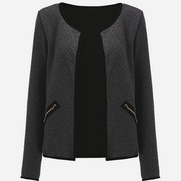 women's suits & blazers exotao blazer women suit spring autumn jackets long sleeves round neck coat female fashion zip design crop offi, White;black
women's suits & blazers exotao blazer women suit spring autumn jackets long sleeves round neck coat female fashion zip design crop offi, White;black