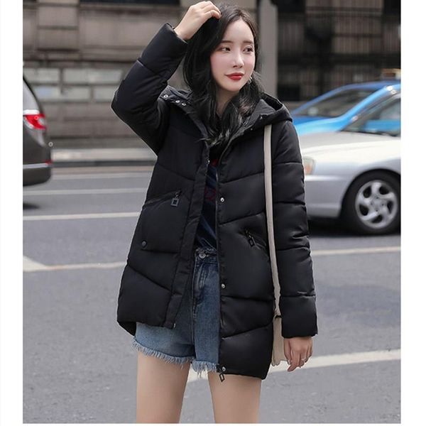 2019 women fashion casual zipper warm winter coats female solid pockets hooded parkas thick warm mid jackets, Black
2019 women fashion casual zipper warm winter coats female solid pockets hooded parkas thick warm mid jackets, Black