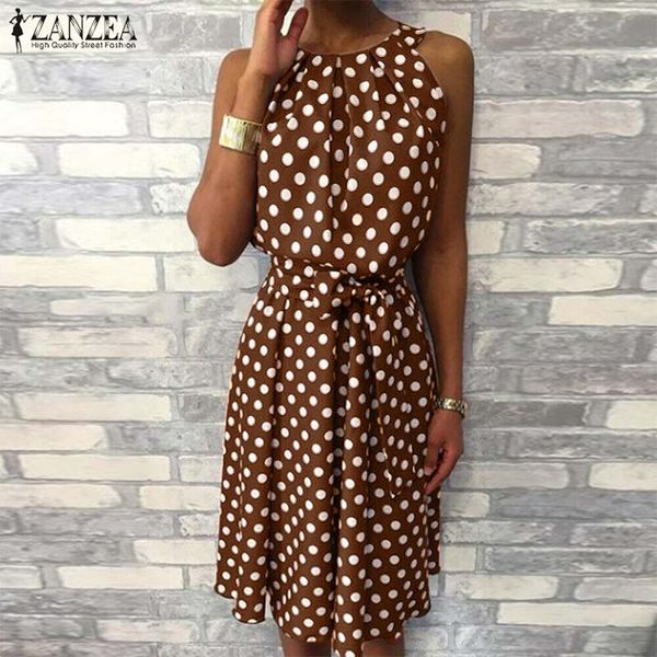 off shoulder dress women's summer halter neck sundress 2019 zanzea printed polka sarafans vestidos plus size belted party robe, Black;gray
off shoulder dress women's summer halter neck sundress 2019 zanzea printed polka sarafans vestidos plus size belted party robe, Black;gray