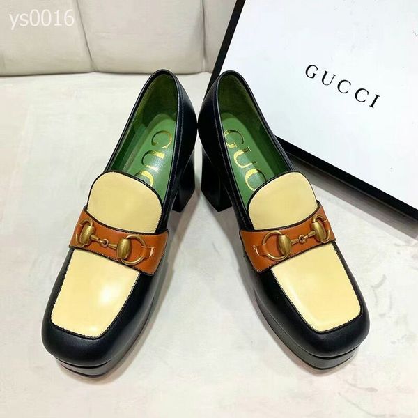 europe 2019 genuine leather platform high-heeled platform women's shoes breathable buckle color matching single shoes one foot small sh, Black
europe 2019 genuine leather platform high-heeled platform women's shoes breathable buckle color matching single shoes one foot small sh, Black