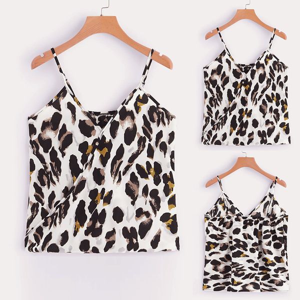 feitong new summer crop female women vest t shirt strappy v neck leopard vest backless cami party blouse camisole, White
feitong new summer crop female women vest t shirt strappy v neck leopard vest backless cami party blouse camisole, White