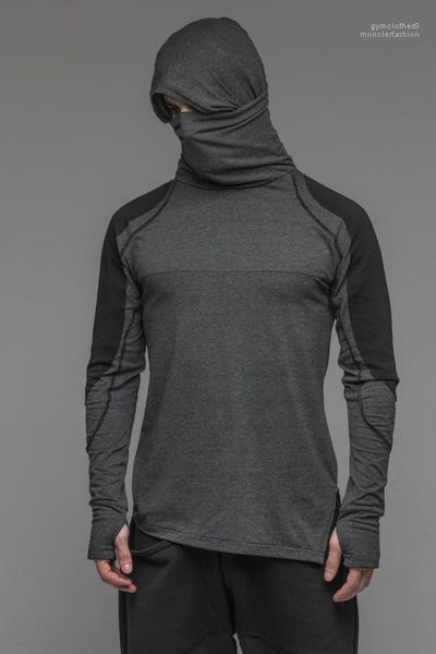 running long sleeved hoodie mens sports fitness hoodies solid hooded designer, Black 
running long sleeved hoodie mens sports fitness hoodies solid hooded designer, Black