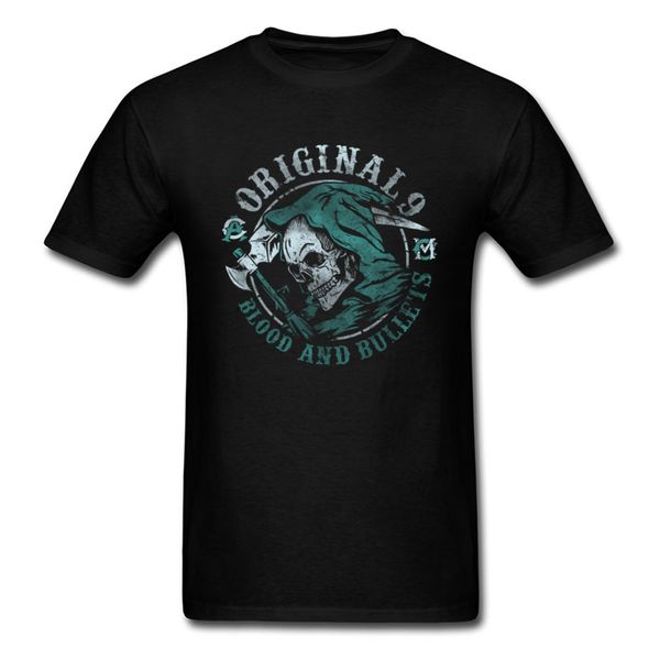 original men tshirt skull t-shirt blood and bullets grim reaper funky clothing cotton fabric vintage graphic & tees mad max, White;black
original men tshirt skull t-shirt blood and bullets grim reaper funky clothing cotton fabric vintage graphic & tees mad max, White;black