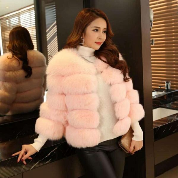 2019 winter new fashion fur jacket women slim short faux fur coat elegant thick warm outerwear plus size s-3xl, Black
2019 winter new fashion fur jacket women slim short faux fur coat elegant thick warm outerwear plus size s-3xl, Black