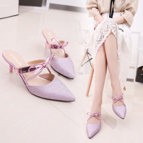 spring new style sandals women's shoes 2018 slipper korean-style fashion high heel shoes thin heeled sandals manufacturers direc, Black
spring new style sandals women's shoes 2018 slipper korean-style fashion high heel shoes thin heeled sandals manufacturers direc, Black