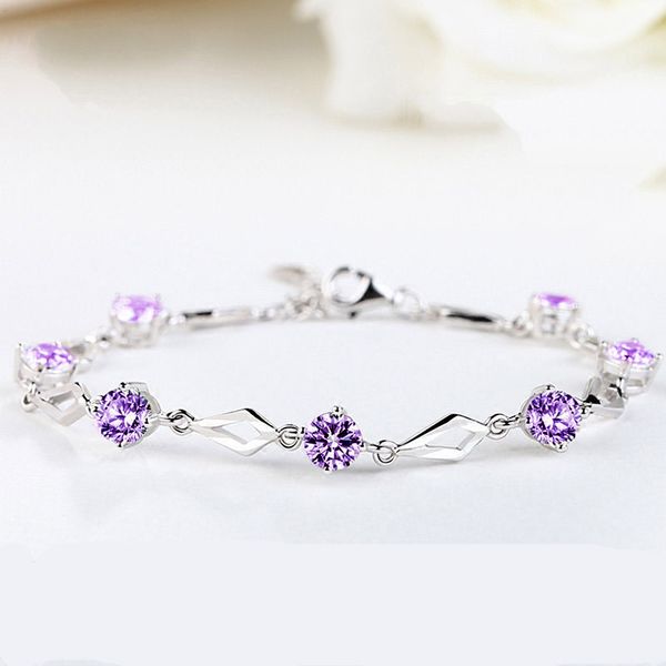 popular 925 silver mosaic muticolor crystal decorate trendy chain bracelet fashion charm personality jewelry accessories, Golden;silver
popular 925 silver mosaic muticolor crystal decorate trendy chain bracelet fashion charm personality jewelry accessories, Golden;silver