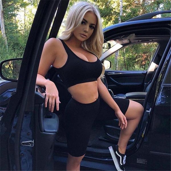 new woman running sets pants+bra fitness workout sport clothes women gym sets solid sleeveless vest shorts 2pcs yoga suits, Black;blue
new woman running sets pants+bra fitness workout sport clothes women gym sets solid sleeveless vest shorts 2pcs yoga suits, Black;blue