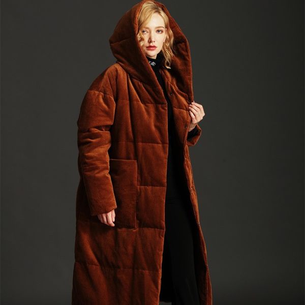 women's down & parkas hooded corduroy coat female winter thick warm plus long duck jacket women oversize 5xl brand outerwear ladies, Black
women's down & parkas hooded corduroy coat female winter thick warm plus long duck jacket women oversize 5xl brand outerwear ladies, Black