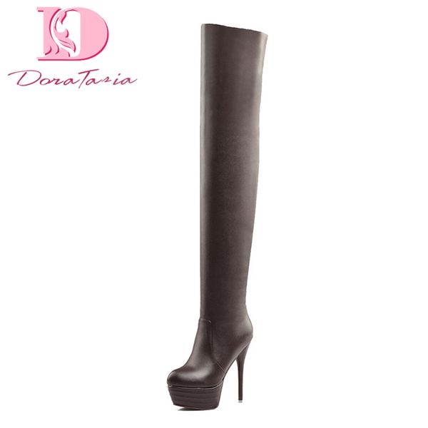 doratasia brand thin high heels boots women shoes platform high heels autumn winter over the knee boots woman plus size 46, Black
doratasia brand thin high heels boots women shoes platform high heels autumn winter over the knee boots woman plus size 46, Black