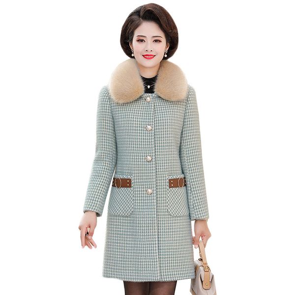winter jacket women imitation mink woolen coat new fashion plaid mid-long wool coat plus size 4xl warm winter outerwear 291, Black
winter jacket women imitation mink woolen coat new fashion plaid mid-long wool coat plus size 4xl warm winter outerwear 291, Black