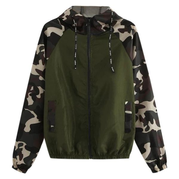women's jackets jaycosin autumn casual long sleeve camouflage patchwork color hooded zipper pockets sport coat jacket waterproof, Black;brown
women's jackets jaycosin autumn casual long sleeve camouflage patchwork color hooded zipper pockets sport coat jacket waterproof, Black;brown