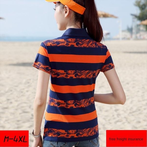 lapel color stripe mom short-sleeved t-shirt female summer cotton short-length body tie with collar large size loose female, White
lapel color stripe mom short-sleeved t-shirt female summer cotton short-length body tie with collar large size loose female, White