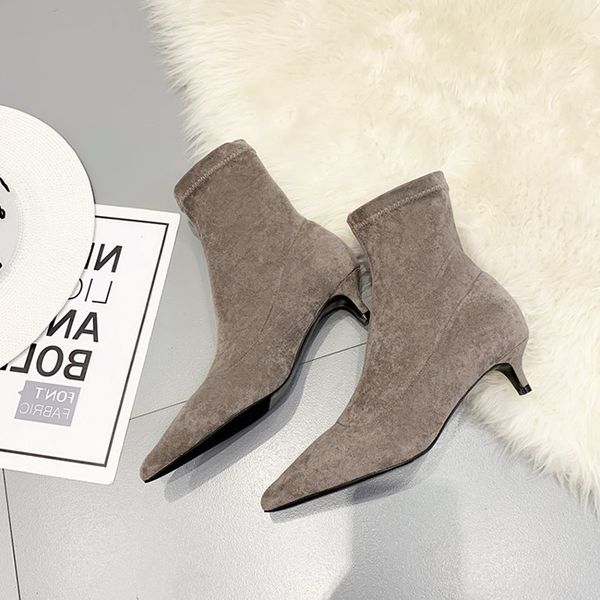 boussac kitten heel ankle boots for women pointed toe sock boots women solid winter shoes elegant ladies shoes we0673, Black
boussac kitten heel ankle boots for women pointed toe sock boots women solid winter shoes elegant ladies shoes we0673, Black
