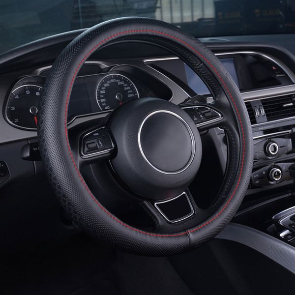 100% leather universal car steering-wheel cover 37cm-38cm anti-slip/ sport auto steering hood protection steering wheel styling
100% leather universal car steering-wheel cover 37cm-38cm anti-slip/ sport auto steering hood protection steering wheel styling