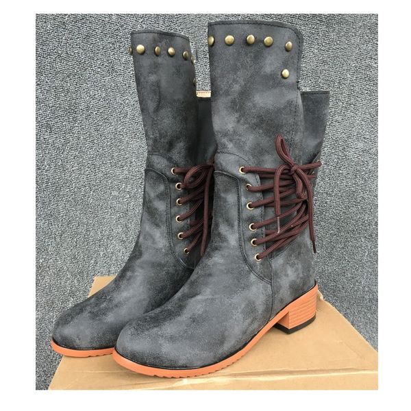 new mid-calf women boots solid color casual boots gray brown black for women
new mid-calf women boots solid color casual boots gray brown black for women