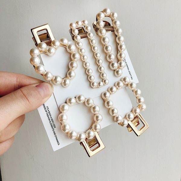 2019 women girls elegant pearl geometric hair clips barrettes headwear hairpins headbands female hair accessories, Golden;white
2019 women girls elegant pearl geometric hair clips barrettes headwear hairpins headbands female hair accessories, Golden;white