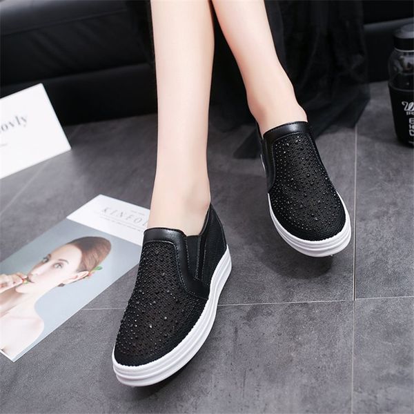 mesh white wedge sneaker high platform height increased hidden shoes 2019 summer new wild casual thick sole, Black;white
mesh white wedge sneaker high platform height increased hidden shoes 2019 summer new wild casual thick sole, Black;white