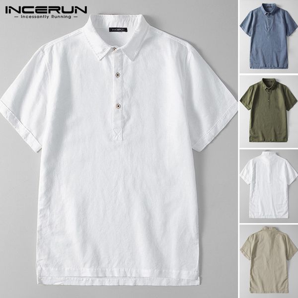 summer cotton men casual shirt harajuku breathable short sleeve lapel plain blouse 2020 streetwear brand camisas hombre incerun, White;black
summer cotton men casual shirt harajuku breathable short sleeve lapel plain blouse 2020 streetwear brand camisas hombre incerun, White;black