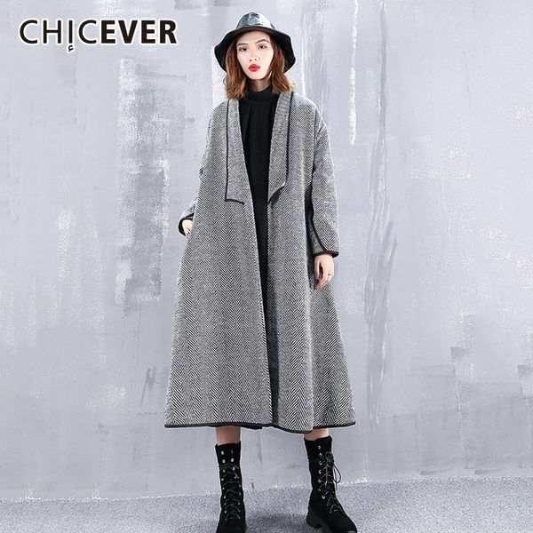 chicever tweed long coat female loose long sleeve cardigan outerwear for women autumn winter fashion women's costumes 2018 new, Black
chicever tweed long coat female loose long sleeve cardigan outerwear for women autumn winter fashion women's costumes 2018 new, Black