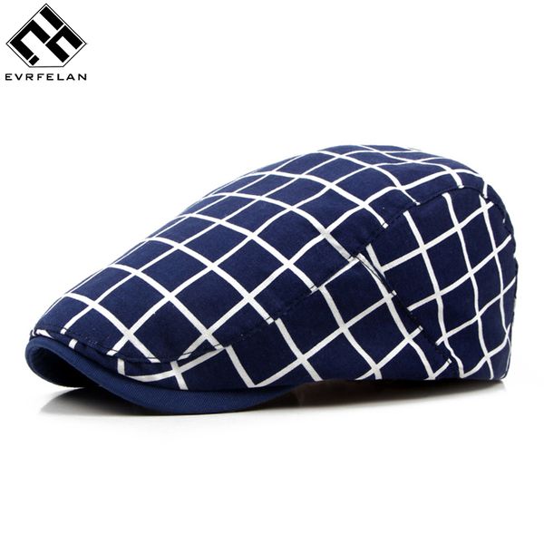 evrfelan brand fashion summer sun hats for men women casual women beret caps adjustable plaid flat cap, Blue;gray
evrfelan brand fashion summer sun hats for men women casual women beret caps adjustable plaid flat cap, Blue;gray