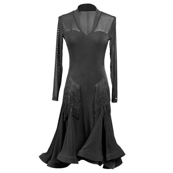 woman spring new latin dress v-collar tassel suit competition dresses, Black;red
woman spring new latin dress v-collar tassel suit competition dresses, Black;red