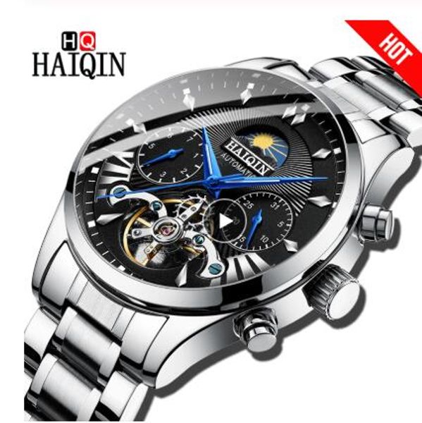 2019 mens watches automatic mechanical watch men sport wristwatch mens reloj hombre tourbillon stainless steel, Slivery;brown
2019 mens watches automatic mechanical watch men sport wristwatch mens reloj hombre tourbillon stainless steel, Slivery;brown